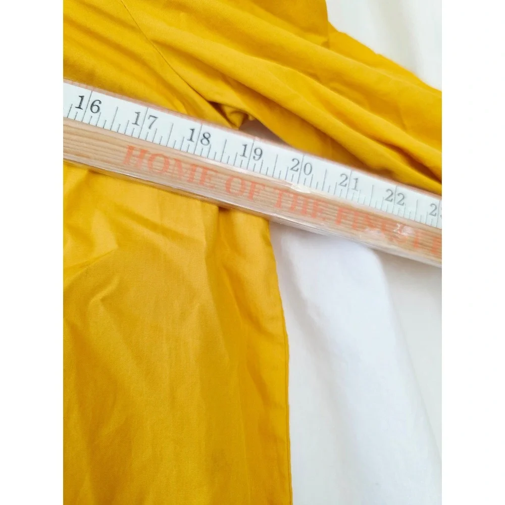 Free People another eternity Mustard Yellow eyelet Cotton Blouse XS Oversize new
